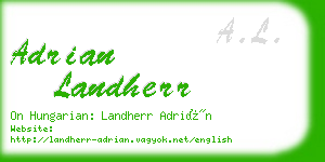 adrian landherr business card